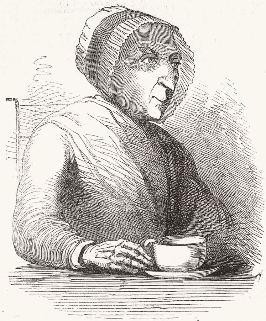 COWES. Royal centenarian, Mrs Read, West  c1850 old antique print picture